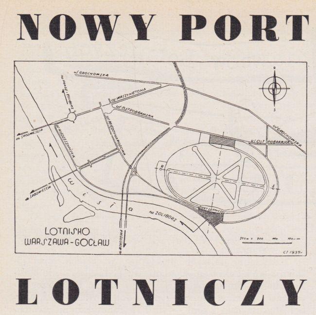 Plan lokalizacji lotniska na Gocławiu Plan lokalizacji lotniska na Gocławiu