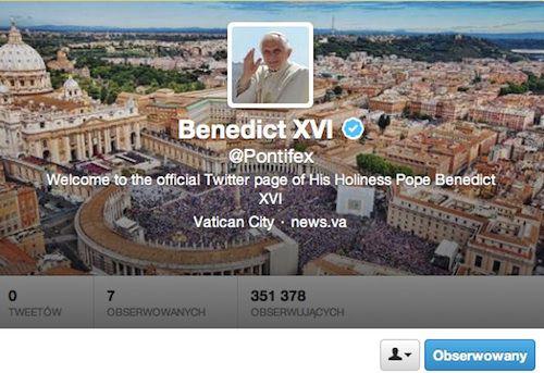 Screenshot profilu papieża (źródło: twitter.com/Pontifex) Screenshot profilu papieża (źródło: twitter.com/Pontifex)