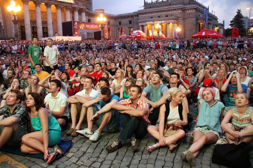 Strefa kibica, Warszawa, mecz finalowy Hiszpania Włochy Euro 2012 Strefa kibica, Warszawa, mecz finalowy Hiszpania Włochy Euro 2012
