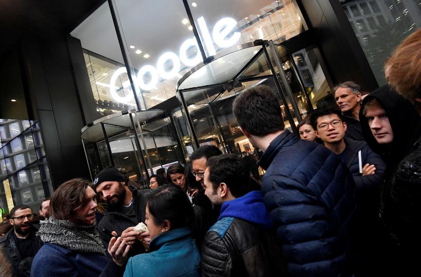 Protest pracowników Google'a w Londynie Protest pracowników Google'a w Londynie