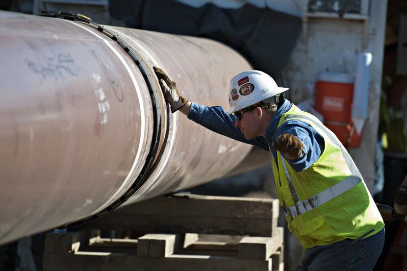 Budowa ropociagu Flanagan South w amerykańskim stanie Illinois. Fot. Bloomberg. Budowa ropociagu Flanagan South w amerykańskim stanie Illinois. Fot. Bloomberg.