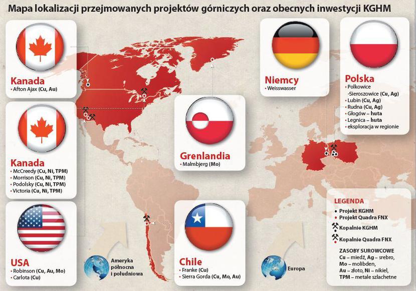 Globalna obecność KGHM Globalna obecność KGHM