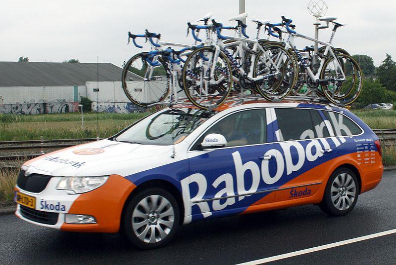 Rabobank team car at the 2011 Tour de Rijke fot. Jan Jacob Mekes Rabobank team car at the 2011 Tour de Rijke fot. Jan Jacob Mekes