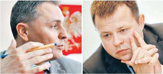 Witecki Lech, szef GDDKA (z lewej) i Bednarski Robert Bednarski, wiceprezes Polimexu (fot. Puls Biznesu)