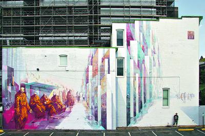 „Crash Dummies” duetu Chazme/Sepe w ramach Richmond Mural Project.