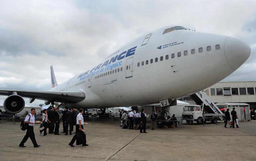 Boeing 747 lini Air France na lotnisku Le Bourget