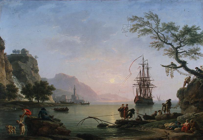 Claude Joseph Vernet,  „Port rybacki o porannym brzasku” („Poranek”), 1774 r.