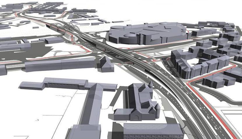 Trasa Słowackiego, wizuzalicja odcinka  Potokowa-Rzeczpospolitej