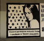 Graffiti przeciw uzależnieniom behawioralnym