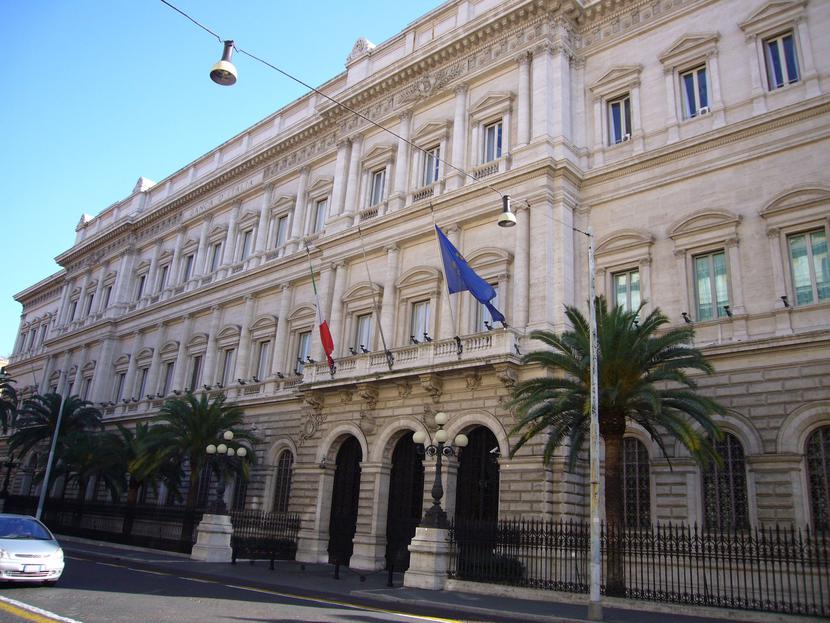 Siedziba banku centralnego Włoch, Banca d’Italia, w Rzymie