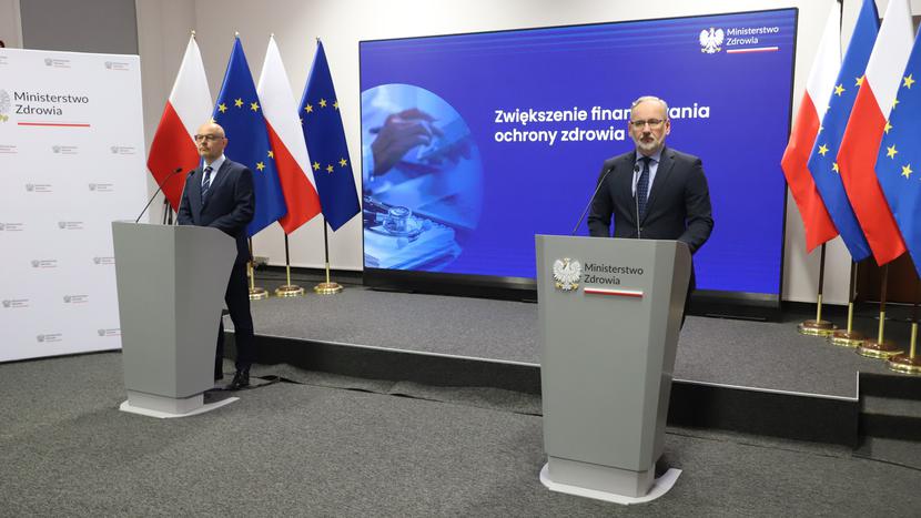 Na zdjęciu od lewej Filip Nowak, prezes NFZ, i Adam Niedzielski, minister zdrowia