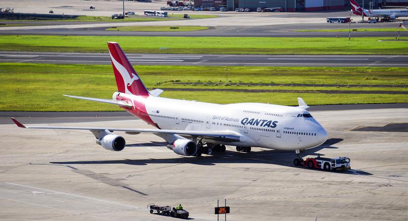 Jeden z samolotów linii lotniczych Qantas. Jeden z samolotów linii lotniczych Qantas.