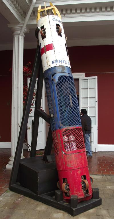 Maszyna, dzięki której wydobyto uwięzionych jest obecnie eksponatem w muzeum regionalnym Atacama.