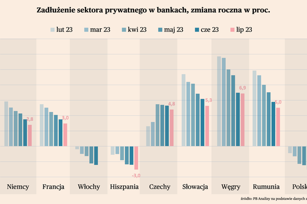 Polska jedynym krajem Europy Środkowej ze stagnacją kredytu dla firm