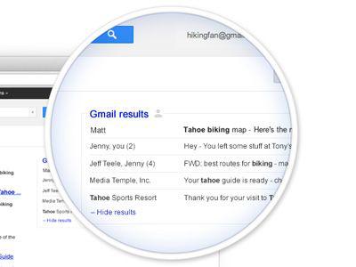 Silnik Google’a w wynikach wyszukiwania będzie umieszczał także wiadomości email użytkownika konta w serwisie Gmail