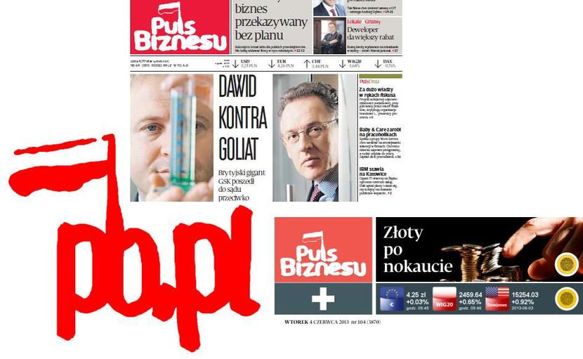 Okładki stron Pulsu Biznesu 4 czerwca