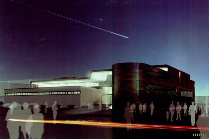 Budynek PWST po przebudowie, wizualizacja. Fot. PWST