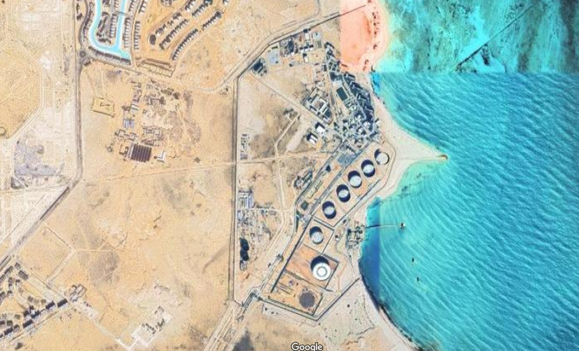 Terminal naftowy El Hamar w Egipcie. Fot.: Google Maps