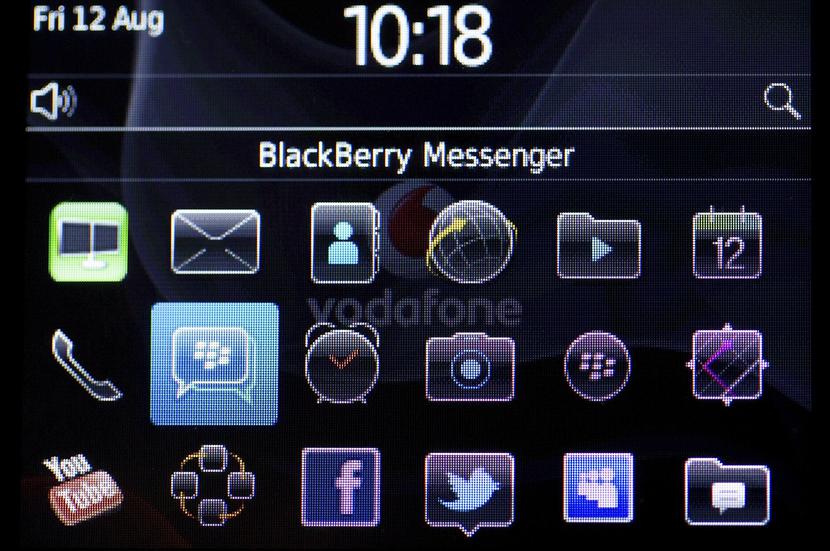 Aplikacja BlackBerry Messenger fot. Bloomberg