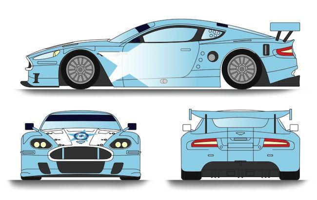 W takich barwach będzie się ścigał zespół Pameli Anderson (fot. downforce1.com)