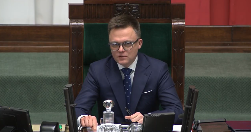 Marszałek Sejmu Szymon Hołownia