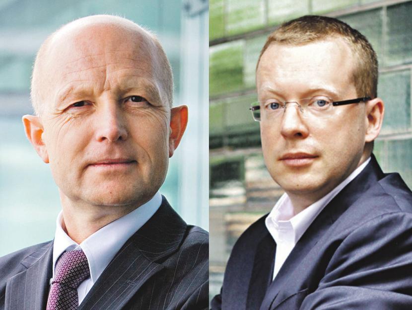 PLUS I MINUS:
 W 2013 r. akcje PZU,
 kierowanego przez
 Andrzeja Klesyka,
 dały zarobić 25 proc.
 W przeciwnym
 kierunku podążył
 kurs Cormaya,
 którego prezesem
 jest Tomasz Tuora.
 W Nowym Roku
 notowania obu spółek
 mają podążyć w tym
 samym kierunku —
 na północ, przewidują
 zarządzający. [FOT. WM]