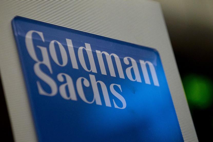 Logo banku Goldman Sachs na parkiecie giełdy nowojorskiej