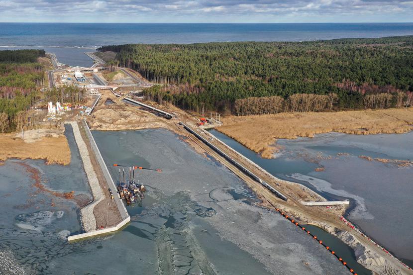 Przekop Mierzei Wiślanej (stan na 15.01.2022) Przekop Mierzei Wiślanej (stan na 15.01.2022)