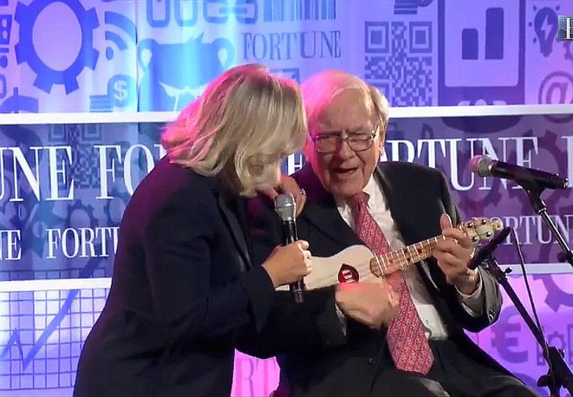 Warren Buffett w duecie z Glenn Close podczas wieczoru rozpoczynającego światowy Szczyt Najbardziej Wpływowych Kobiet magazynu 