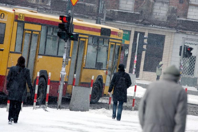Autobus Jelcz na warszawskiej Pradze