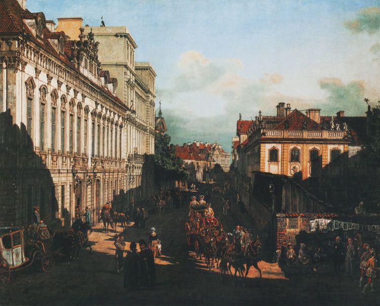 Ulica Miodowa w Warszawie na obrazie Canaletta