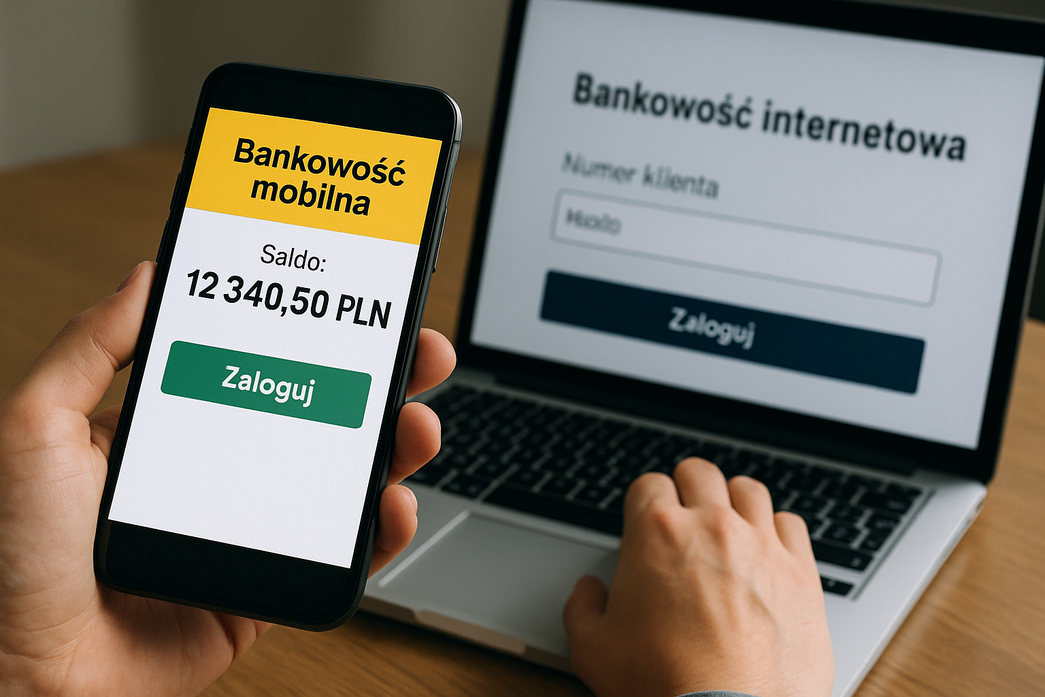 Bankowość mobilna i internetowa wykorzystywana do obsługi finansów przez internet