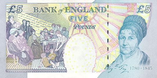 Banknot z Elizabeth Fry