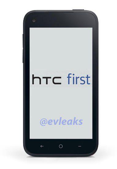 Do sieci trafiła grafika prezentująca smartfon HTC First, który zostanie wyposażony w najnowszą aplikację Facebook Home (Fot. evleaks)