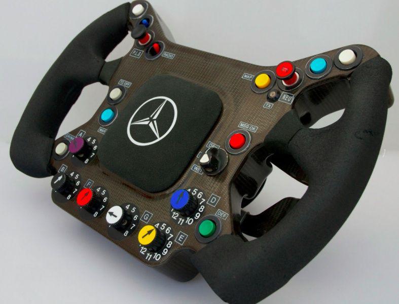 Kierownica fińskiego zawodnika Kimiego Raikkonena, który dziś ściga się już w barwach Ferrari fot. eBay.com