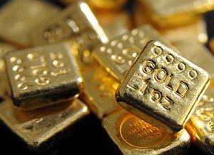 Sztabki złota; fot. Bloomberg