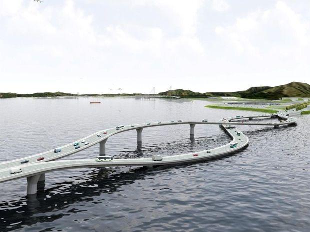 Flipper Bridge - projekt mostu, który miał połączyć Hong Kong z Chinami kontynentalnymi.