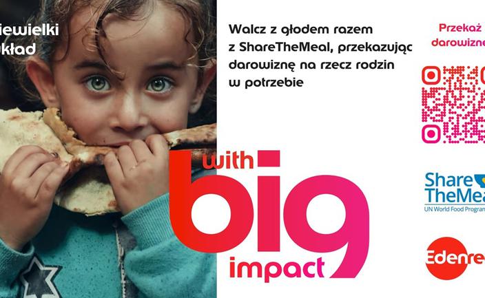 Edenred uruchamia wyzwanie ShareTheMeal 2026, aby zebrać 100 000 posiłków w walce z globalnym głodem
