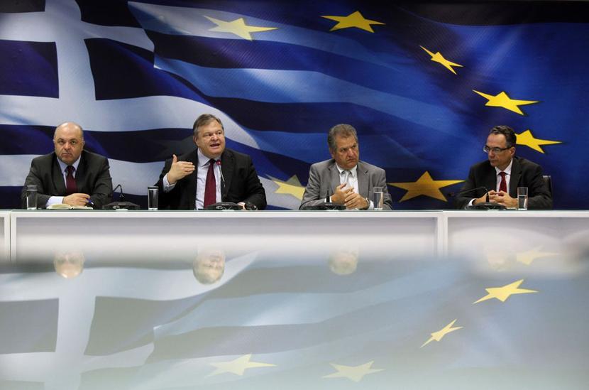 Główni autorzy greckiej reformy budżetowej (fot.: Bloomberg)