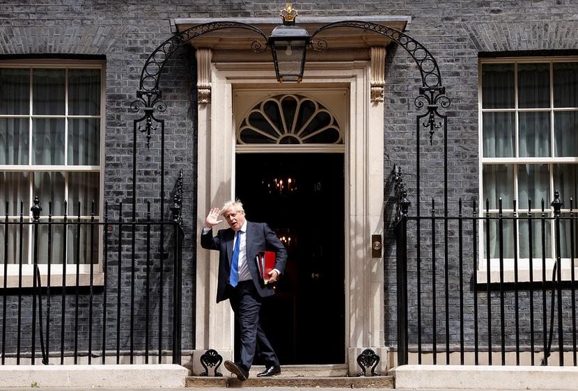 6 lipca 2022 r., Londyn, Wielka Brytania. Premier Wielkiej Brytanii Boris Johnson na Downing Street.