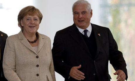 Angela Merkel i Ricardo Martinelli