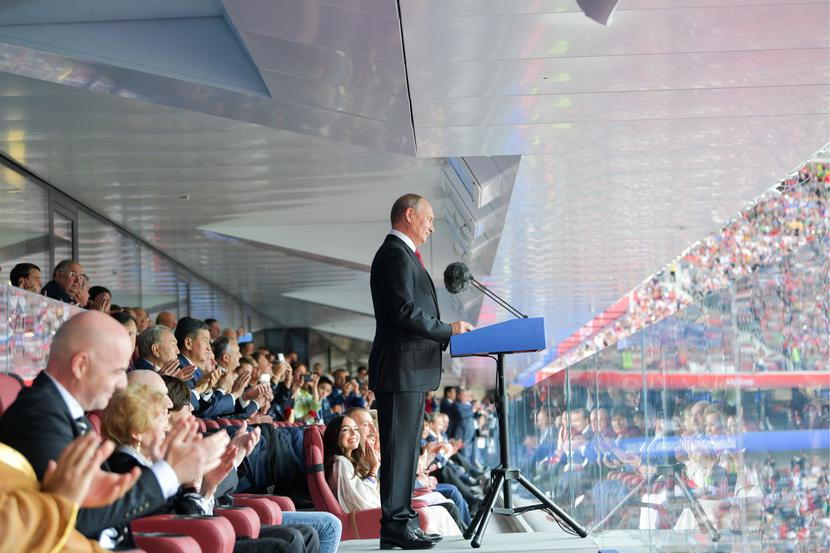 Władimir Putin podczas inauguracji mistrzostw