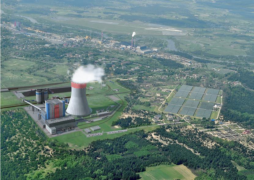 Elektrownia Ostrołęka C - wizualizacja, fot. Energa / materiały prasowe