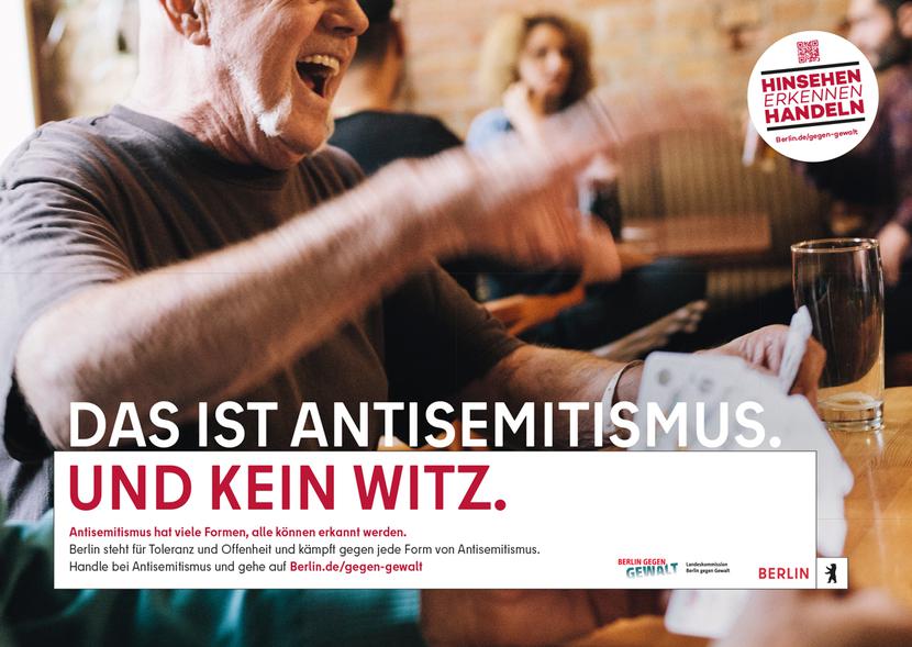 kampania plakatowa w Berlinie „Antysemityzm to nie żart”