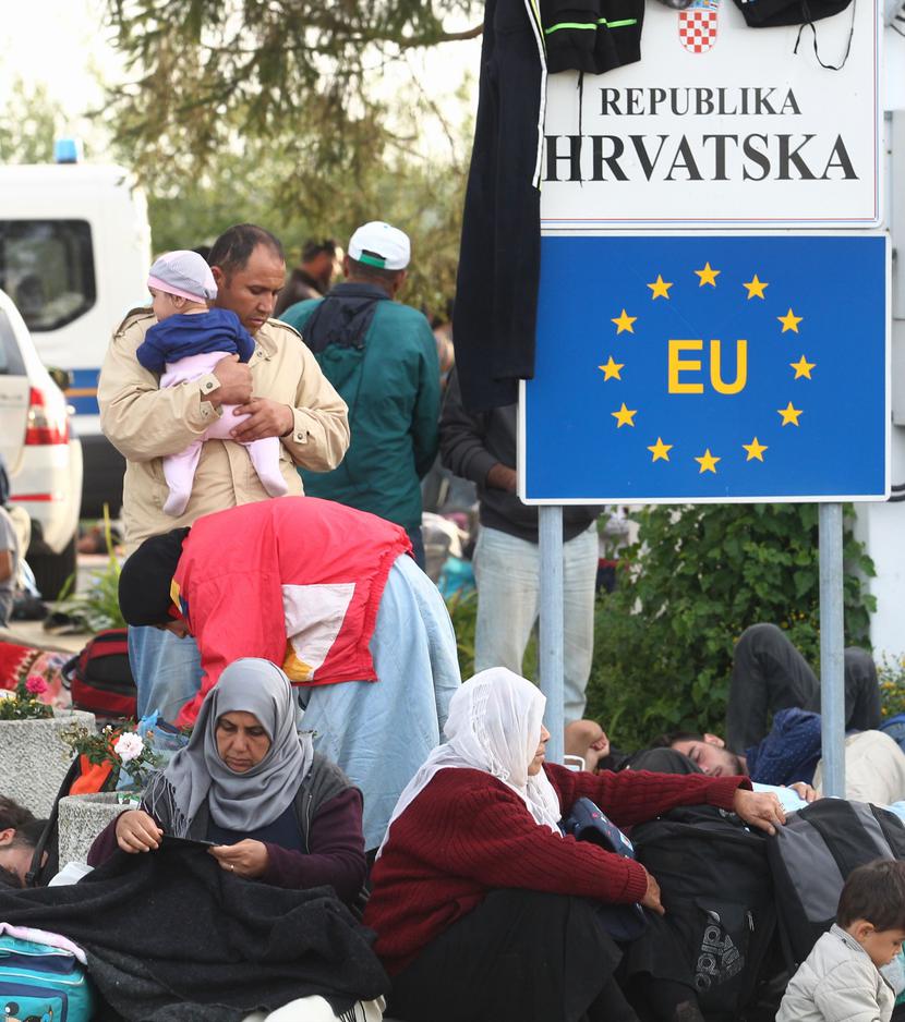 Imigranci na granicy Chorwacji