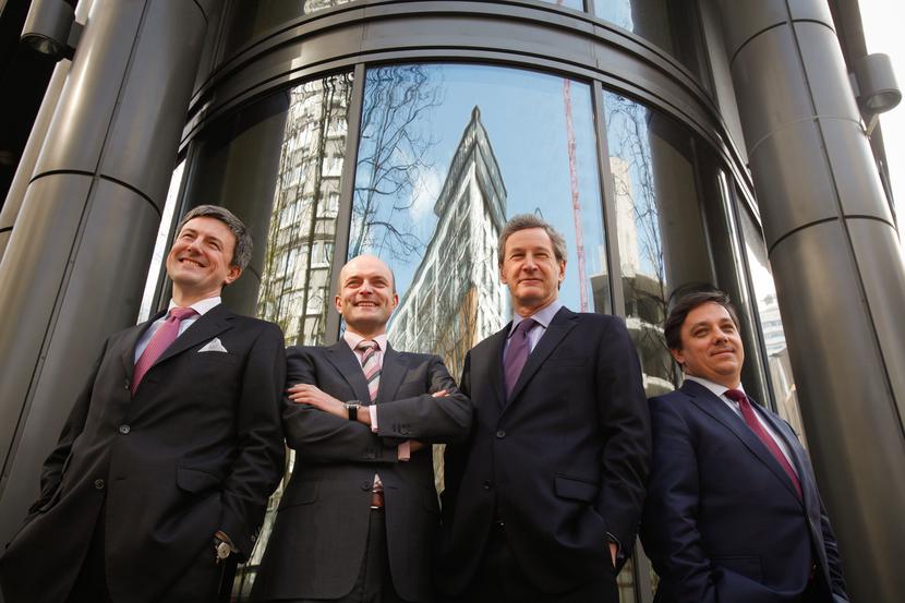Zarząd Abris Capital Partners: od lewej Paweł Gieryński, Wojciech Łukawski, Neil Milne, Paweł Boksa, fot. Marek Wiśniewski