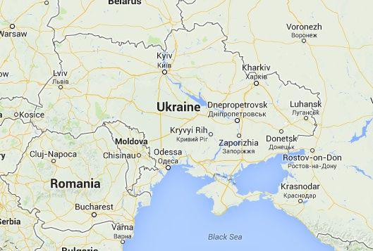 Mapa Ukrainy fot. Google Maps