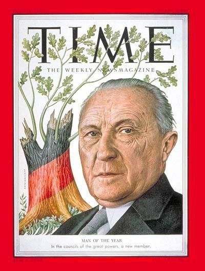 Konrad Adenauer - człowiek roku magazynu TIME, okładka z 4 stycznia 1954 r.