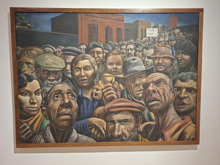 Obraz Antonio Berniego "Manifestacion" z galerii MALBA. Wykluczenie, bunt, niepewność to stałe elementy latynoamerykańskiej historii.