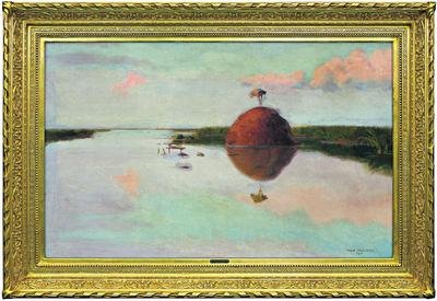 „Zachód słońca na błotach” przez lata uchodził za zaginiony, a zanim z powrotem trafił na polski rynek, można go było oglądać tylko w katalogach dawnych wystaw albo na starej, przechowywanej w muzeum fotografii.